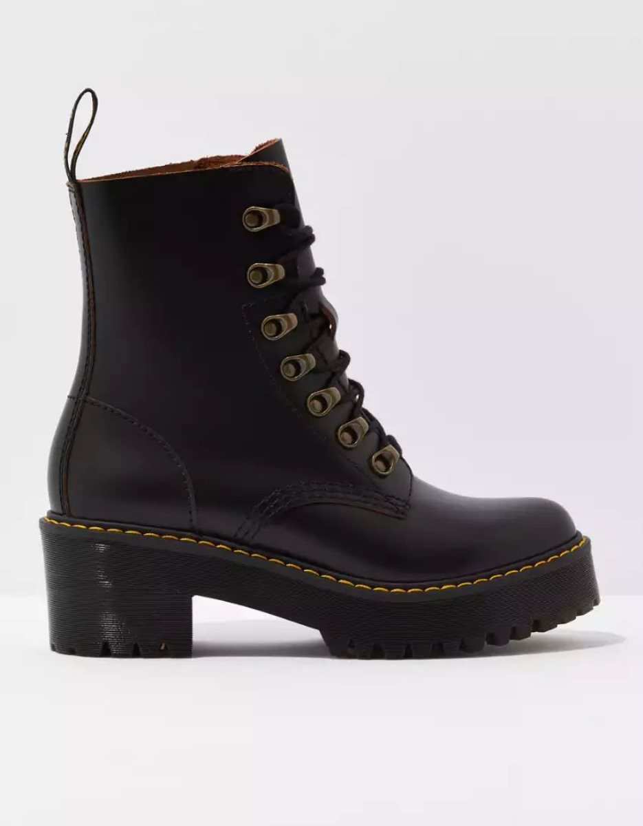 Bottes American Eagle Leona Plateforme Noir Femme | XHD-76369195